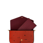 "Aina" Flame Red Envelope Chain Crossbody Bag