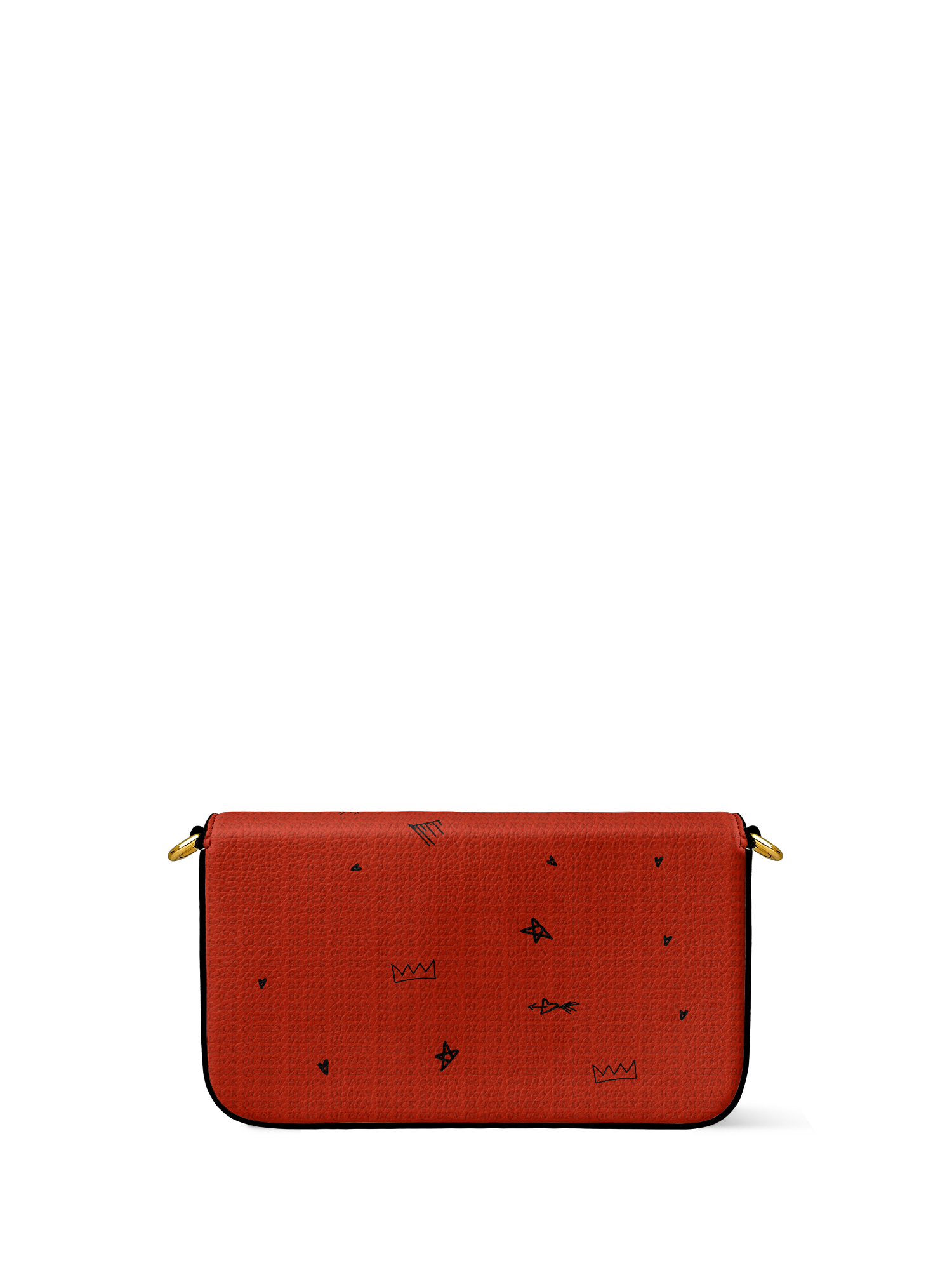 "Aina" Flame Red Envelope Chain Crossbody Bag