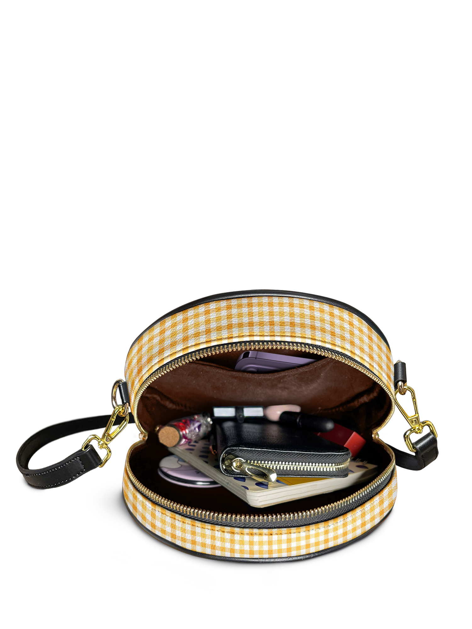 "Aina" Honeycomb Circle Crossbody Bag