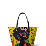 "Aina" Lemon Zest Leather Tote Bag