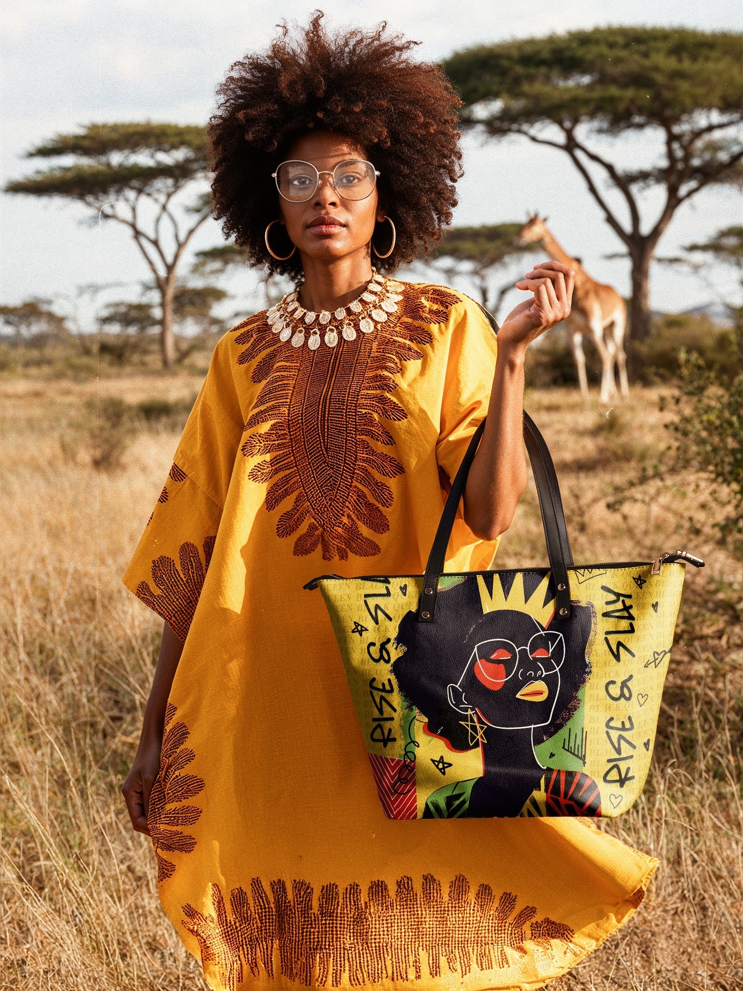 "Aina" Lemon Zest Leather Tote Bag