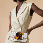 "Aina" Coconut White Envelope Chain Crossbody Bag
