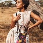 "Aina" Coconut White Small Leather Handbag