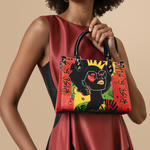 "Aina" Flame Red Small Leather Handbag
