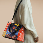 "Aina" Frosted Cherry Leather Handbag