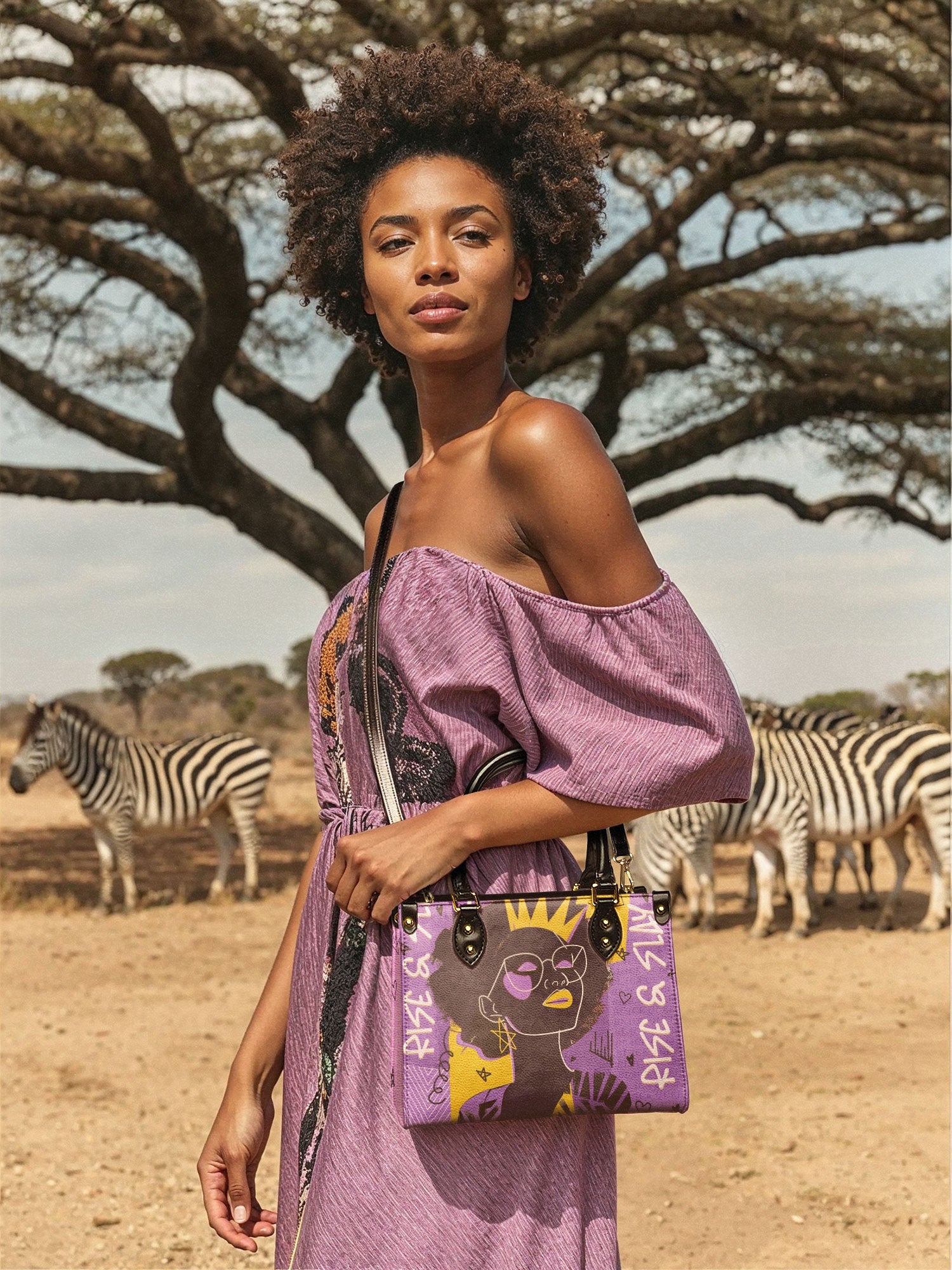 "Aina" Grape Soda Small Leather Handbag