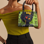 "Aina" Lime Pop Small Leather Handbag