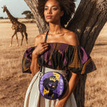 "Aina" Grape Soda Circle Crossbody Bag