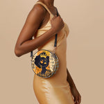 "Aina" Honeycomb Circle Crossbody Bag