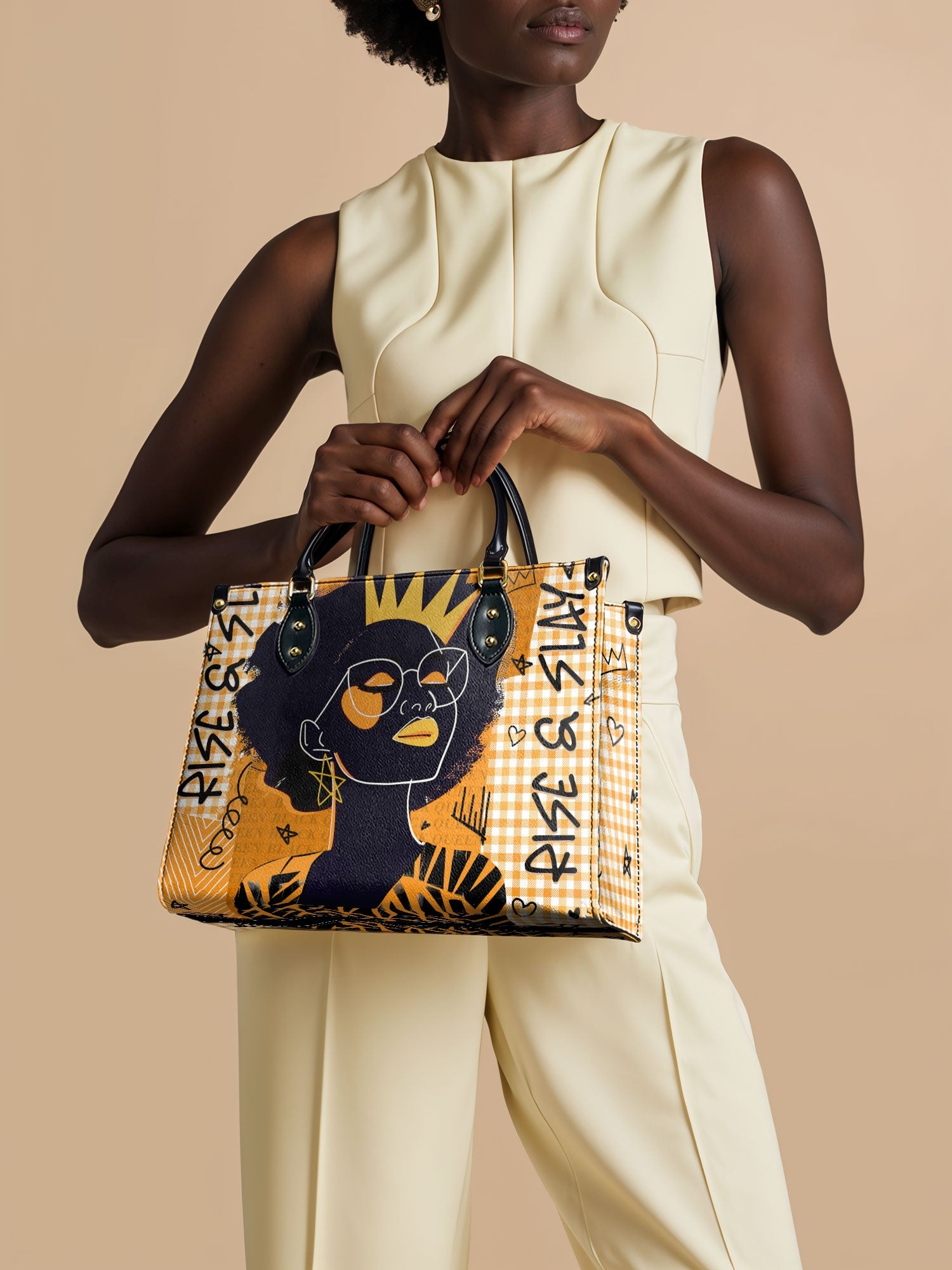 "Aina" Honeycomb Leather Handbag