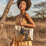 "Aina" Honeycomb Leather Tote Bag