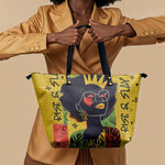 "Aina" Lemon Zest Leather Tote Bag
