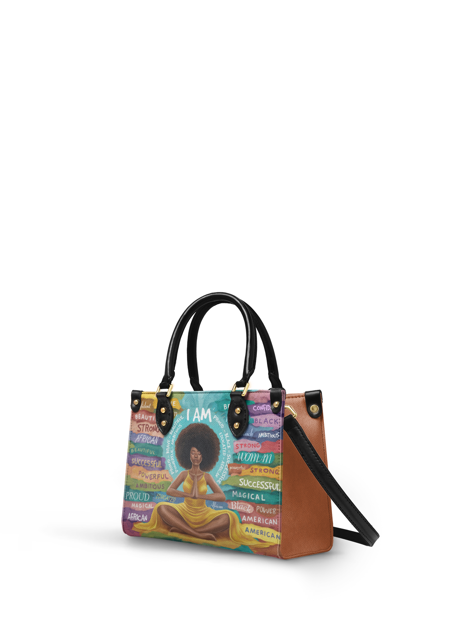 "AfroEssence" Small Leather Handbag
