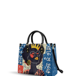 "Aina" Blueberry Snow Leather Handbag