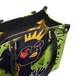 "Aina" Lime Pop Small Leather Handbag