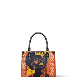 "Aina" Orange Sorbet Small Leather Handbag