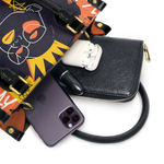 "Aina" Orange Sorbet Small Leather Handbag