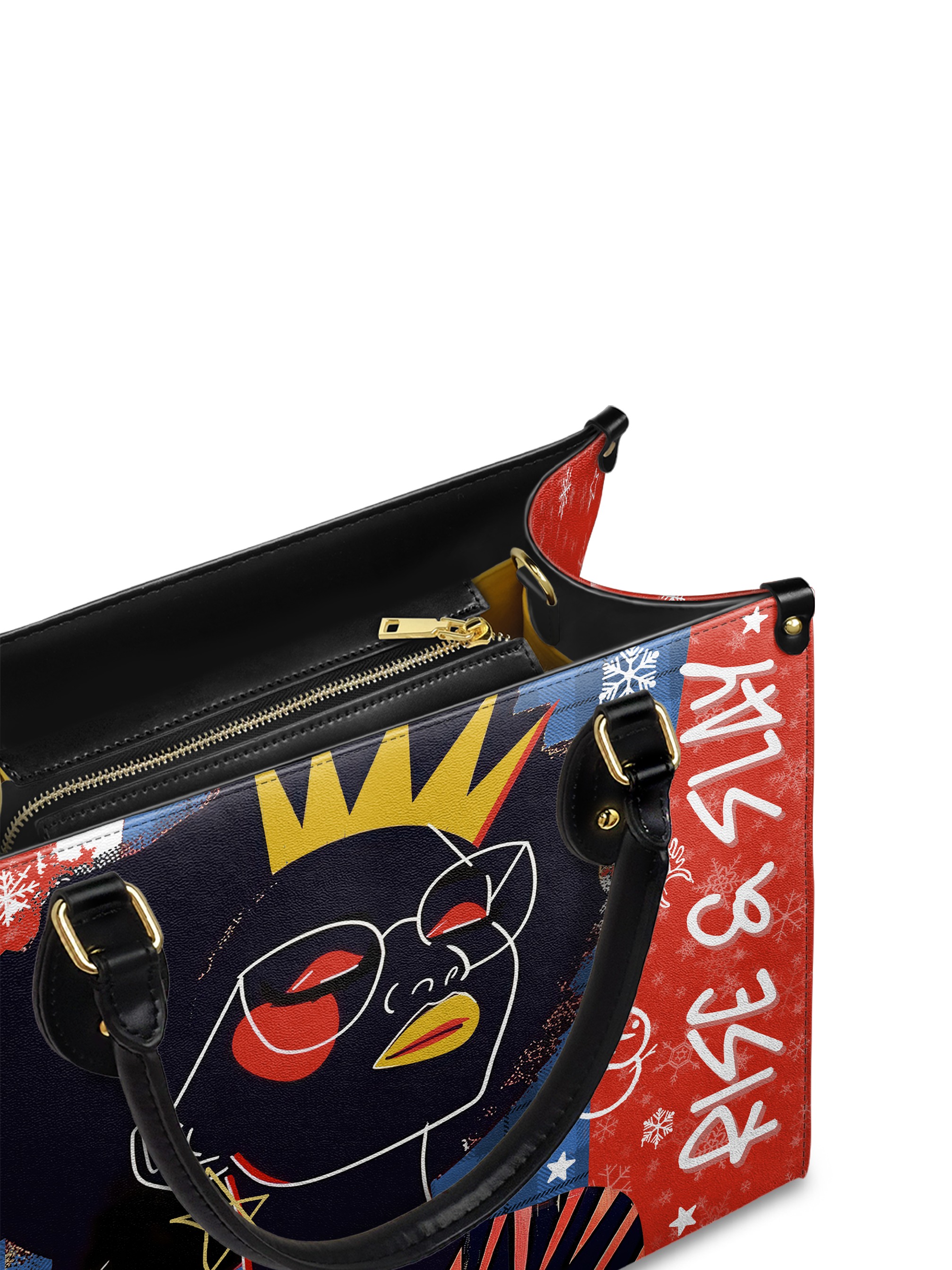 "Aina" Frosted Cherry Leather Handbag