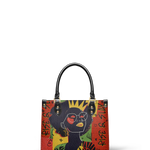 "Aina" Flame Red Small Leather Handbag