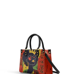 "Aina" Flame Red Small Leather Handbag