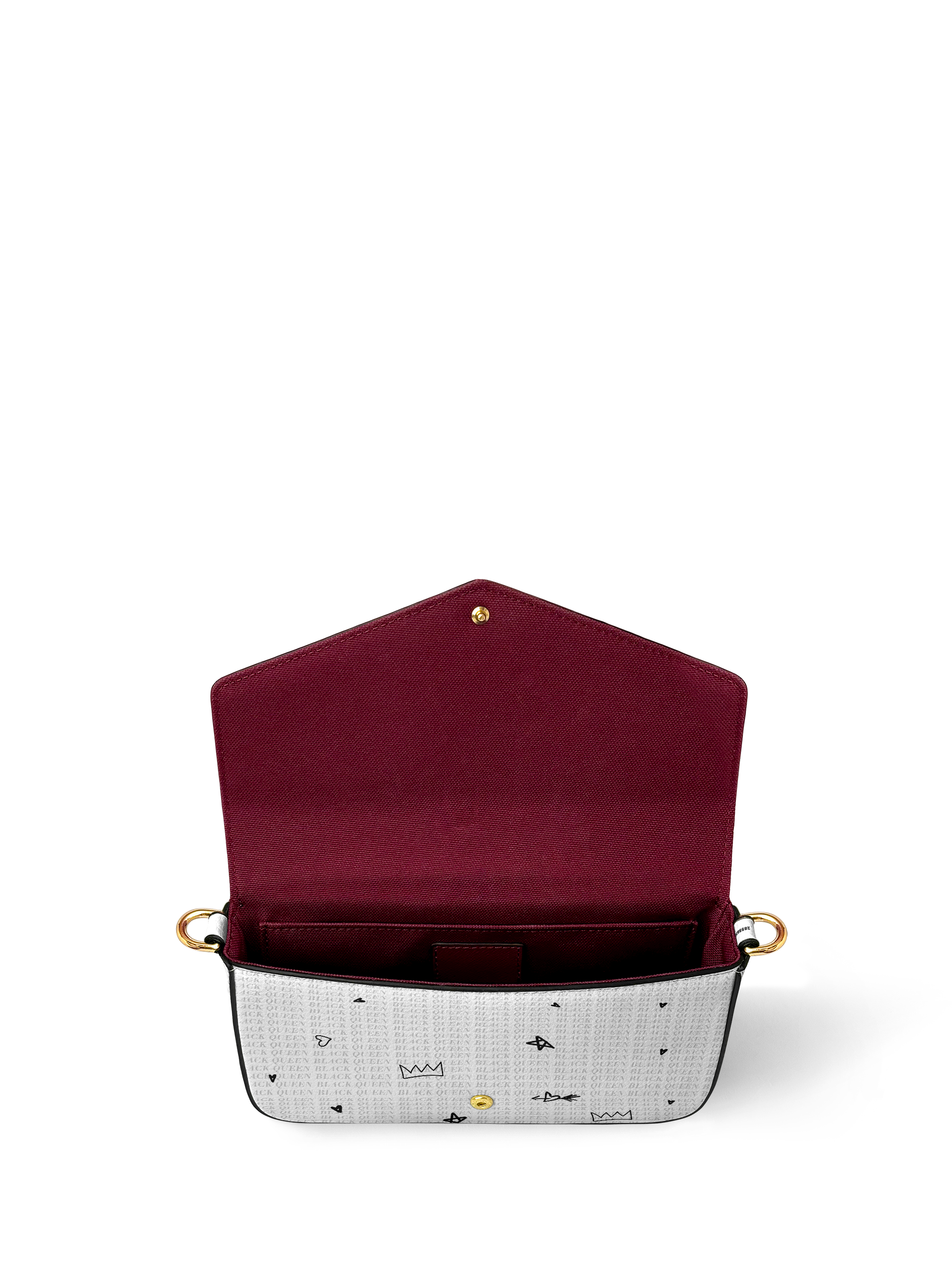 "Aina" Coconut White Envelope Chain Crossbody Bag