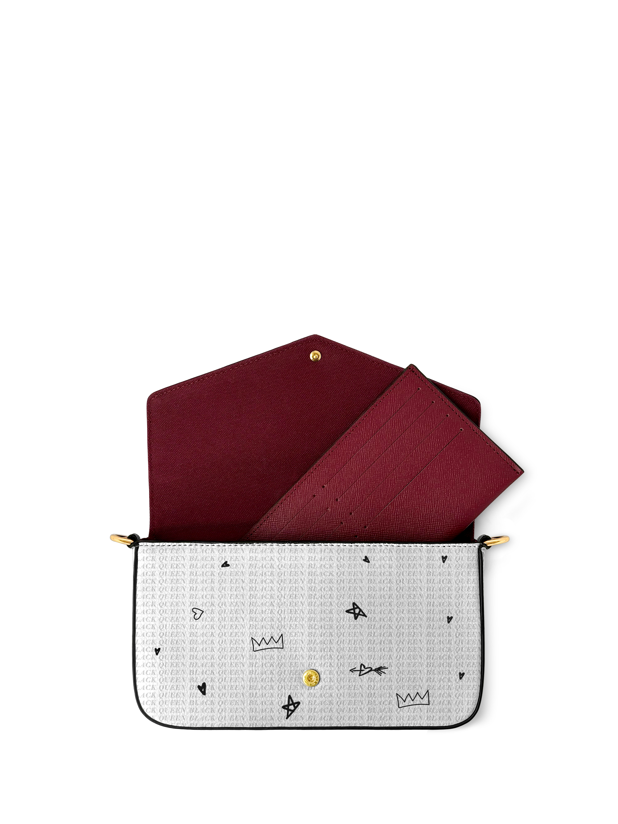 "Aina" Coconut White Envelope Chain Crossbody Bag