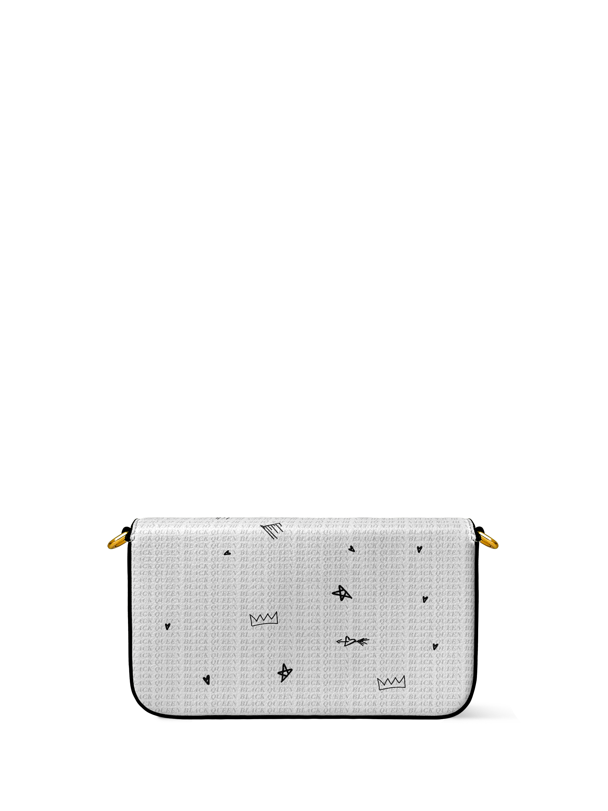 "Aina" Coconut White Envelope Chain Crossbody Bag