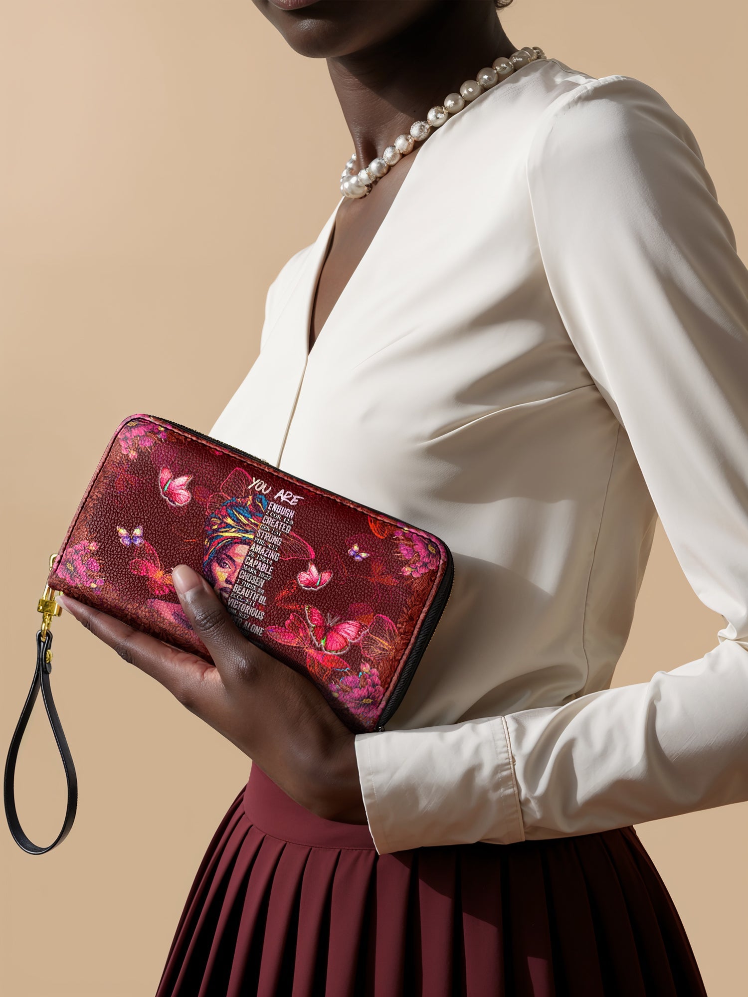 "Imani" Pomegranate Red Wallet