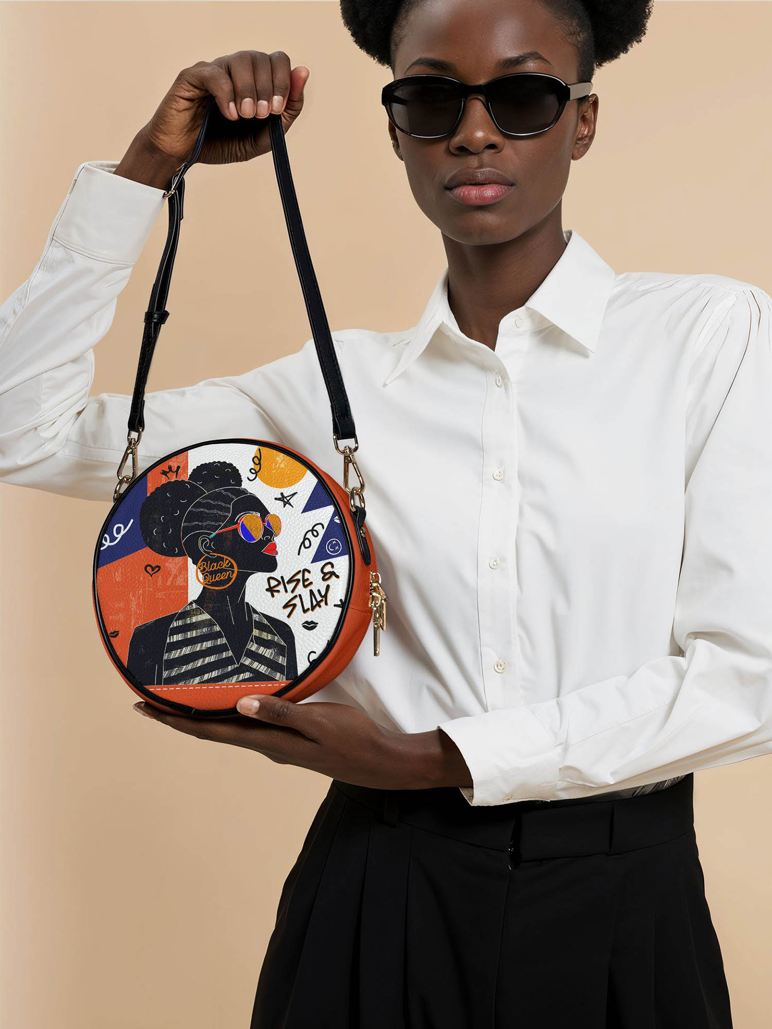 "Sanaa" Salt Pop Circle Crossbody Bag
