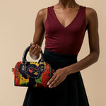 "Aina" Flame Red Mini Satchel