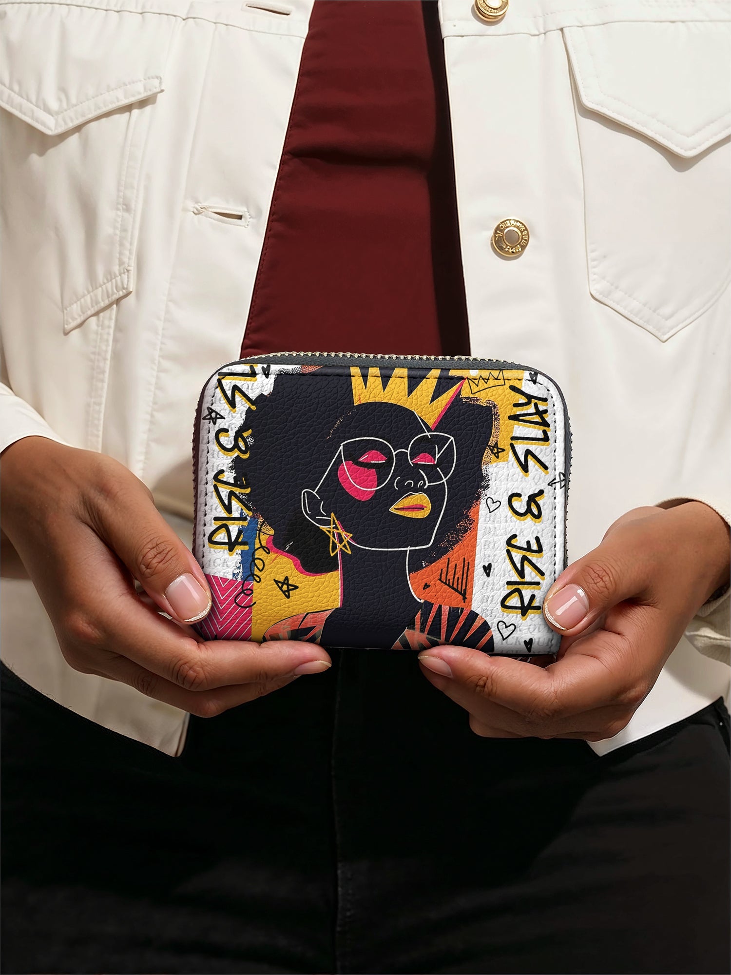 "Aina" Coconut White Mini Wallet