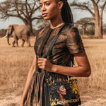 "Blacknificent" Small Leather Handbag