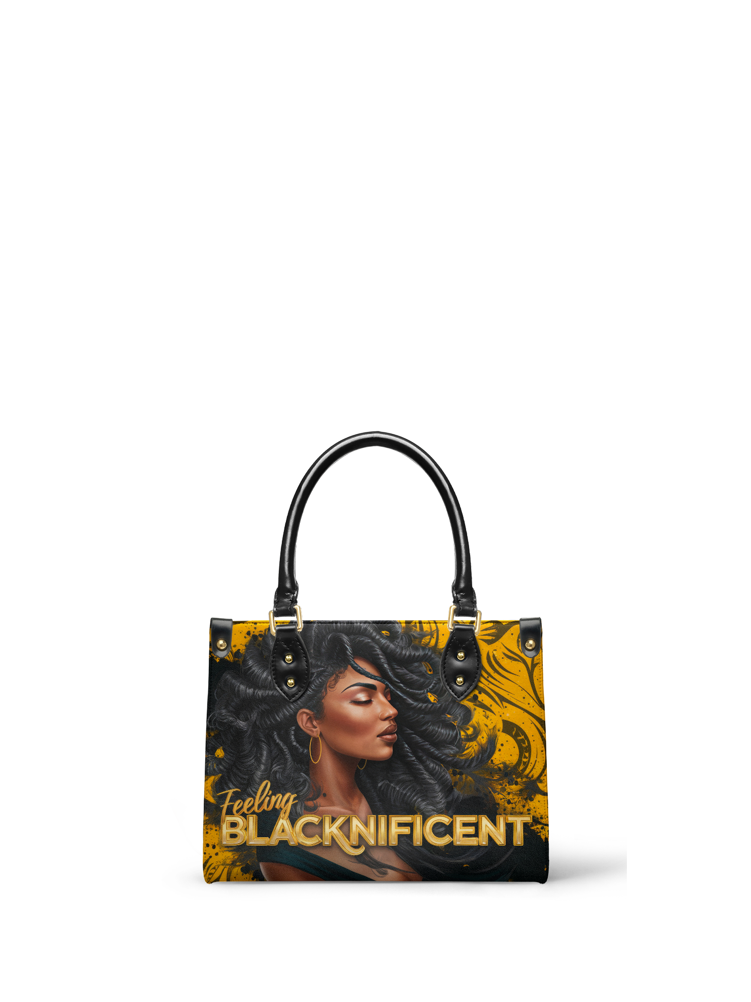 "Blacknificent" Small Leather Handbag