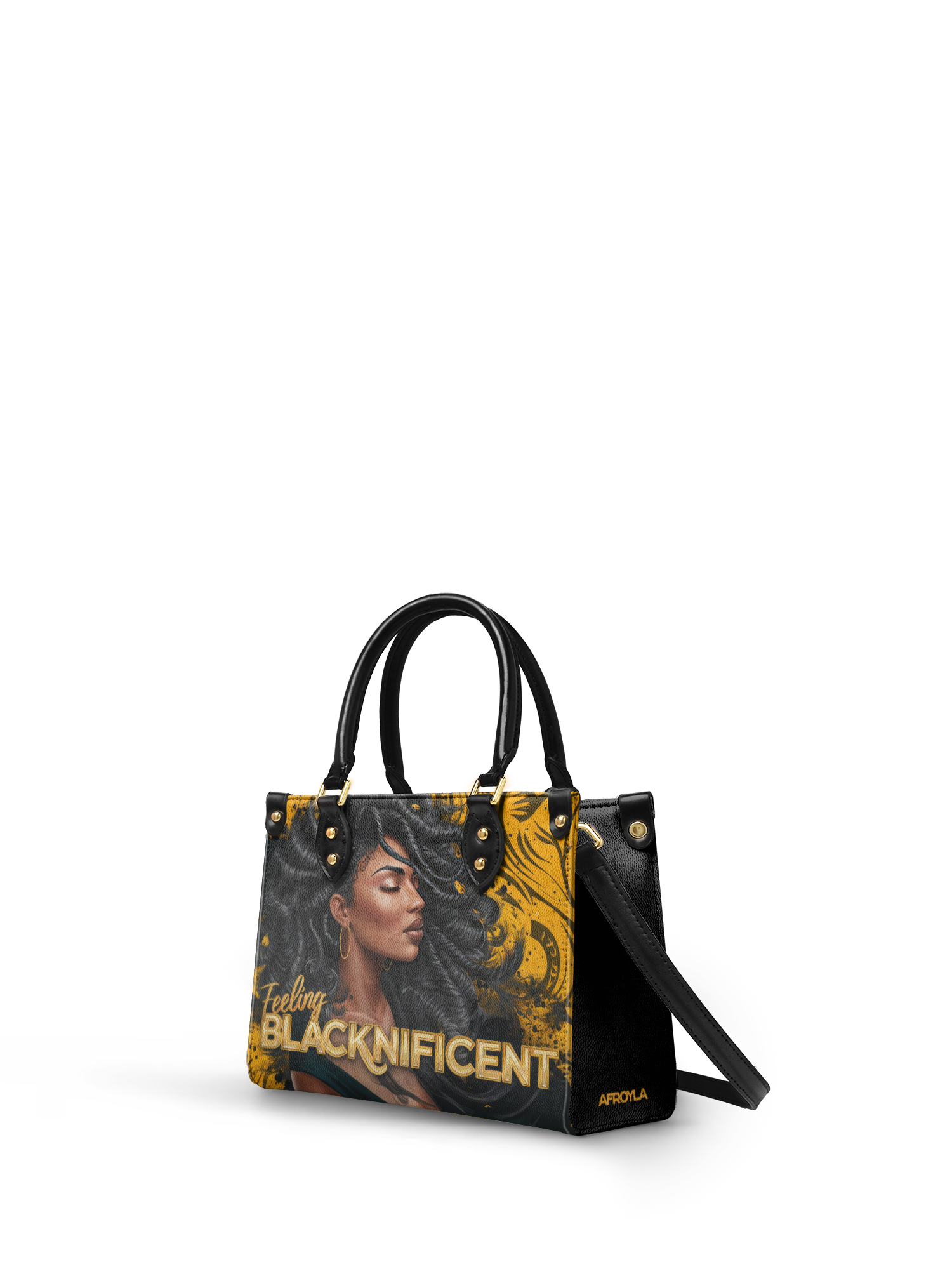 "Blacknificent" Small Leather Handbag