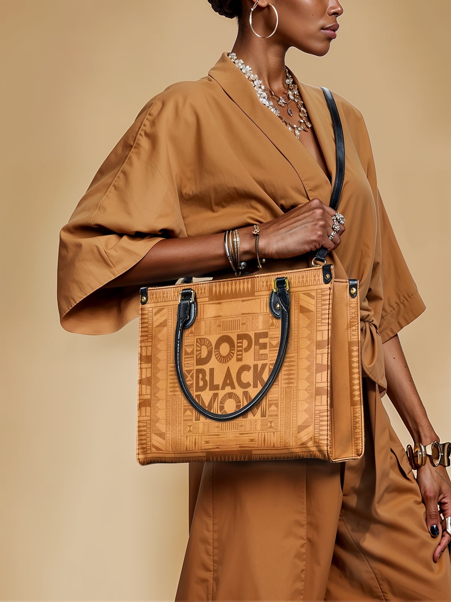 "Dope Black Mom" Leather Handbag