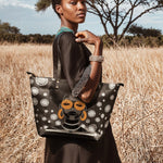 "Fahari" Monochrome Leather Tote Bag