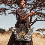 "Fahari" Monochrome Leather Tote Bag