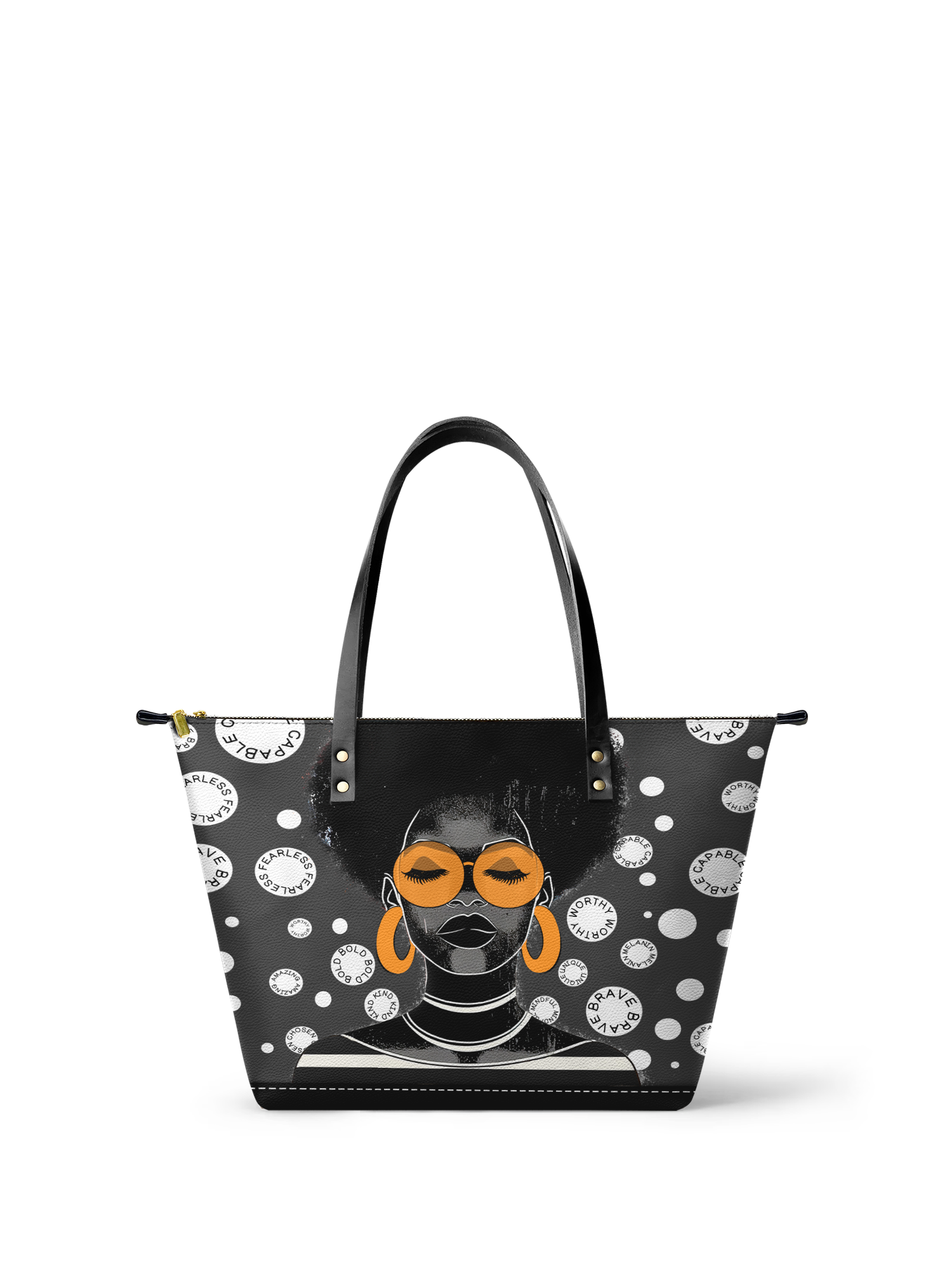 "Fahari" Monochrome Leather Tote Bag