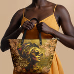 "Godfidence" Leather Tote Bag