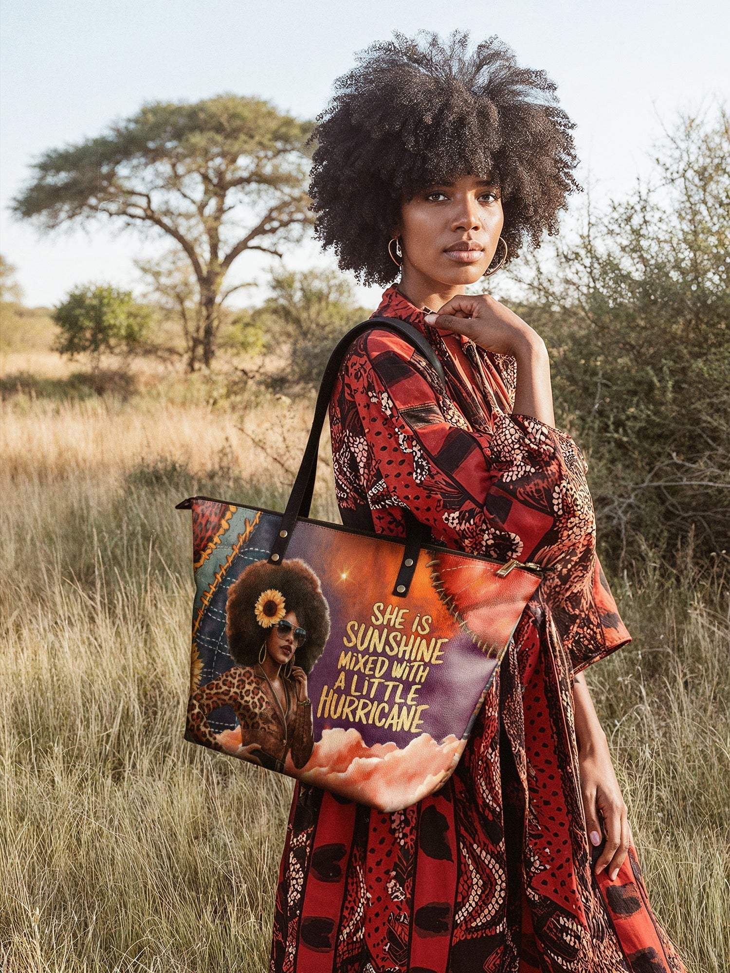 "Huriya" Leather Tote Bag