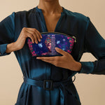"Imani" Blue Orchid Eclipse Makeup Bag