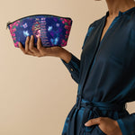 "Imani" Blue Orchid Eclipse Makeup Bag