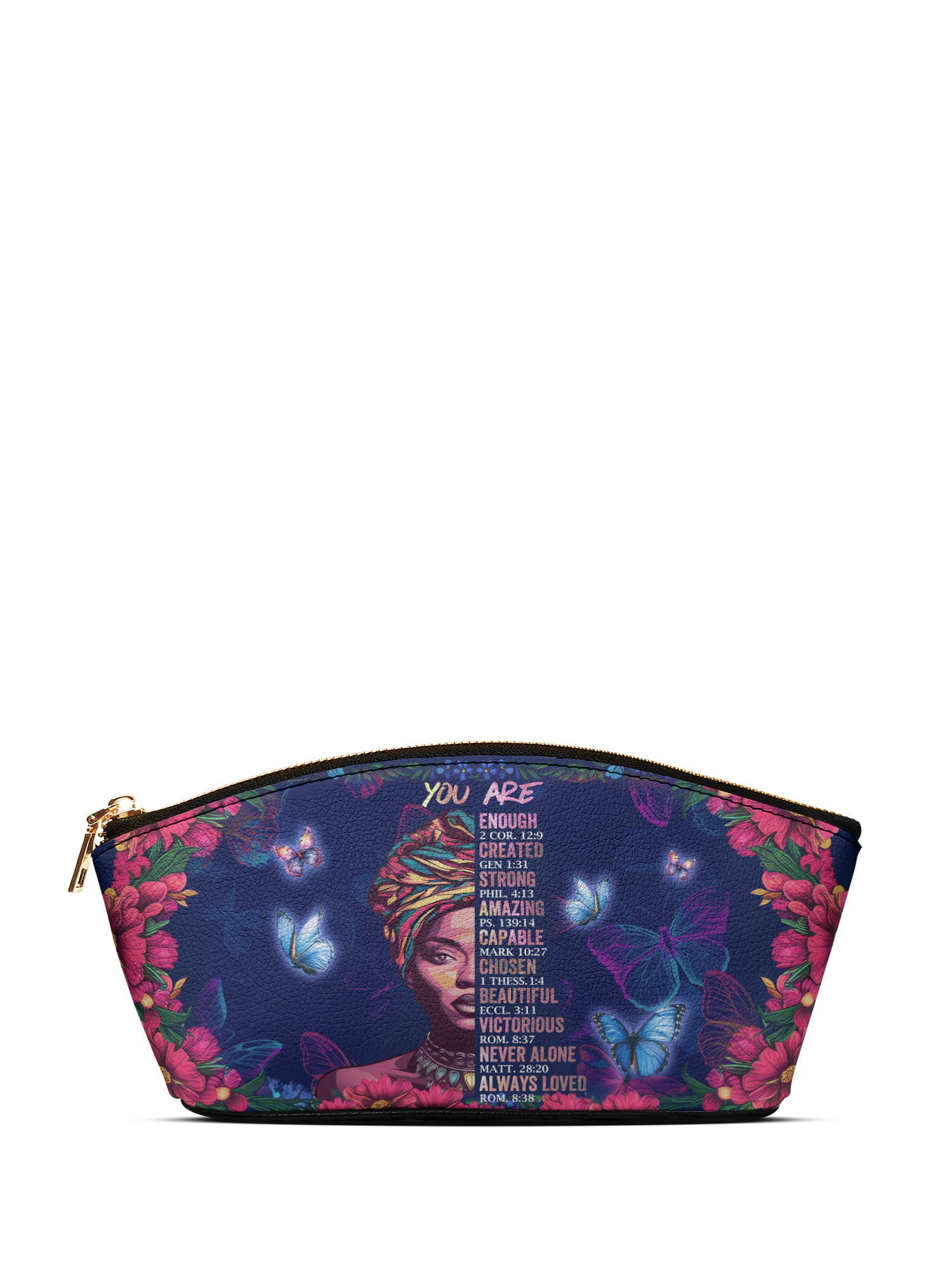 "Imani" Blue Orchid Eclipse Makeup Bag
