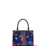"Imani" Blue Orchid Small Leather Handbag