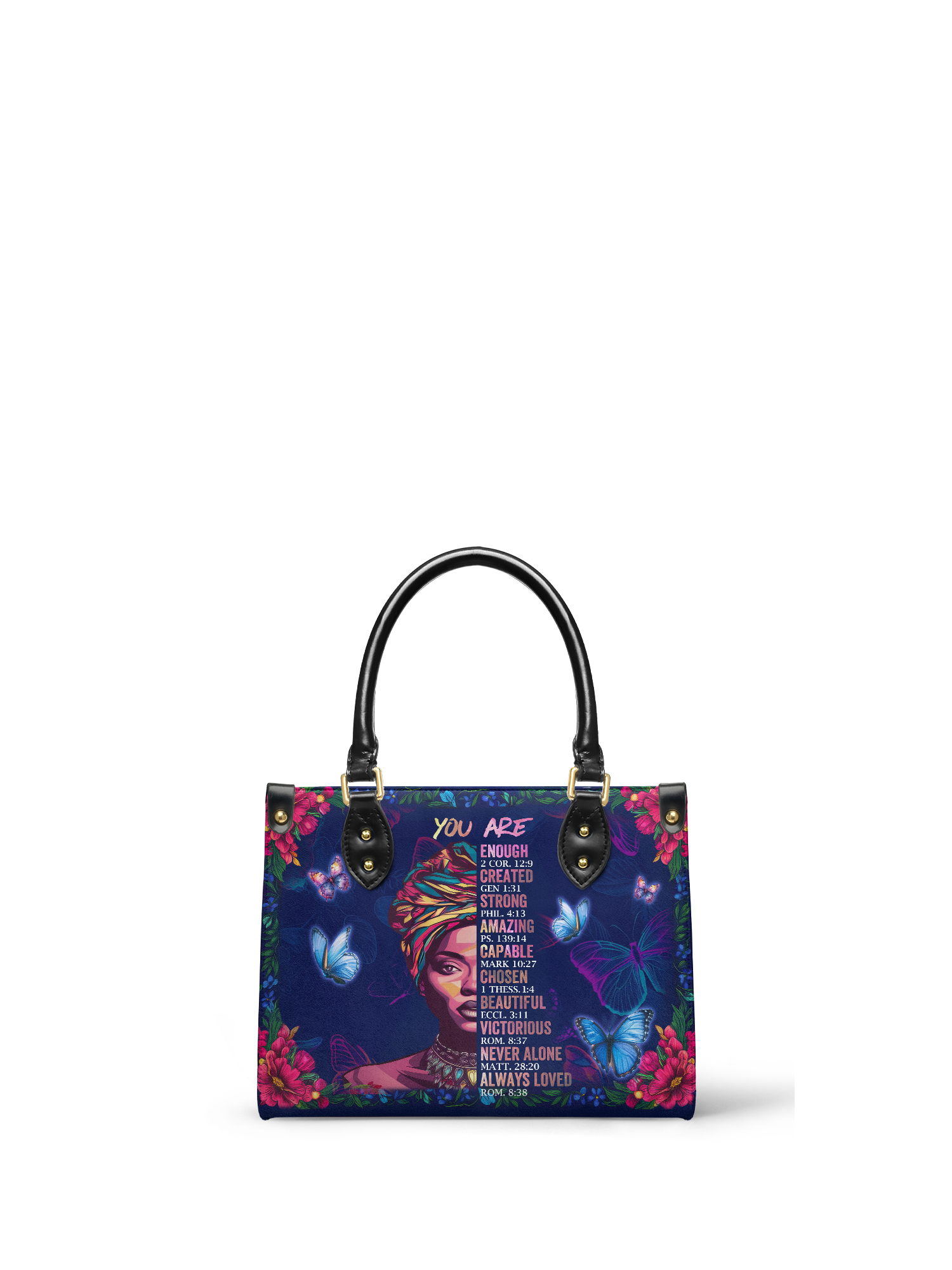 "Imani" Blue Orchid Small Leather Handbag