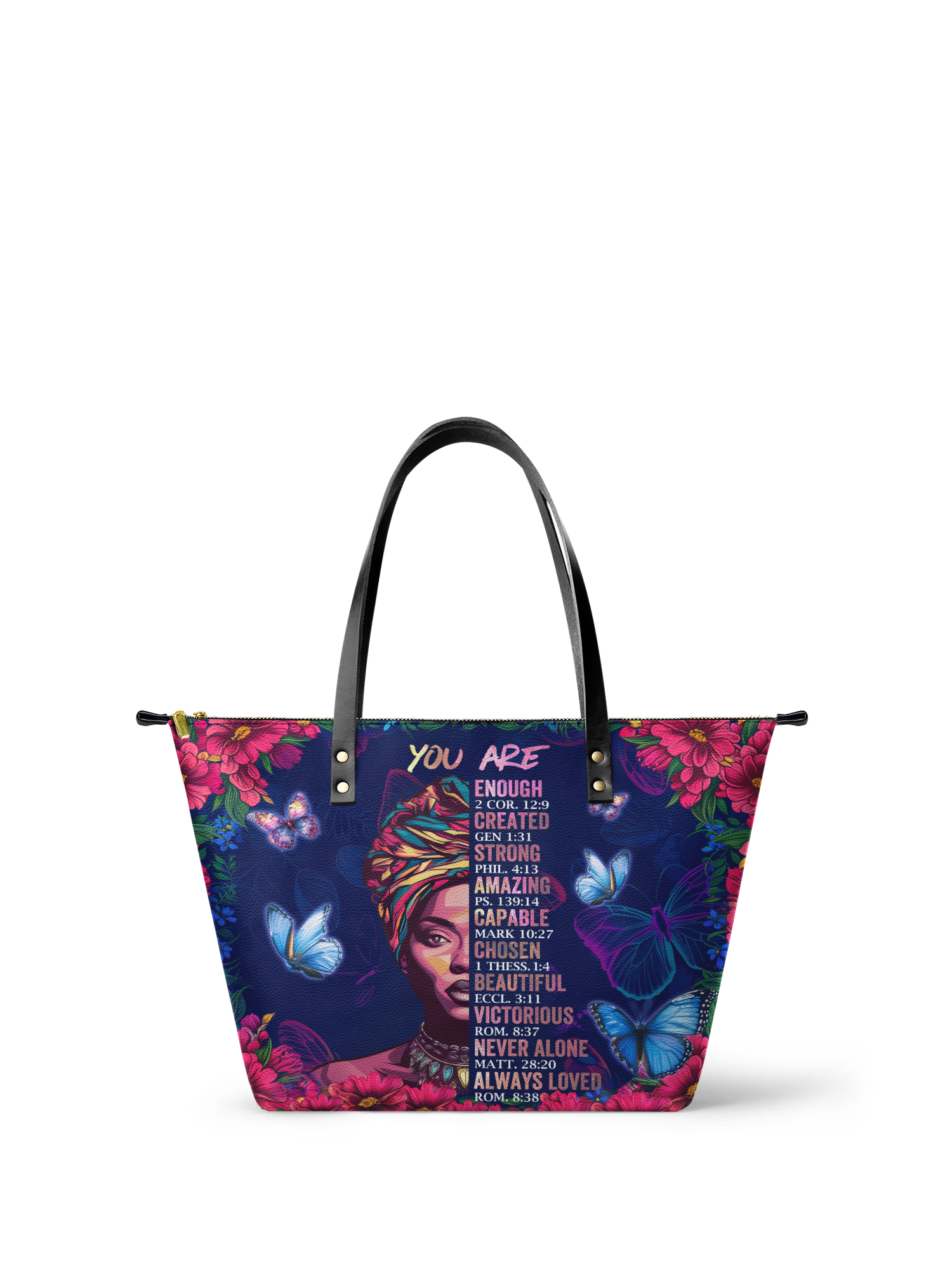 "Imani" Blue Orchid Leather Tote Bag