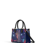"Imani" Blue Orchid Small Leather Handbag