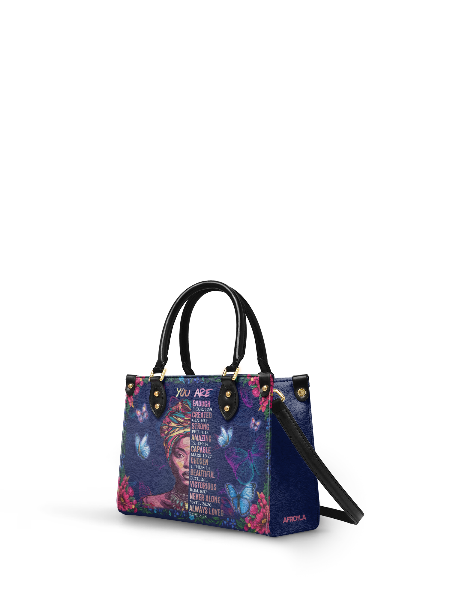 "Imani" Blue Orchid Small Leather Handbag
