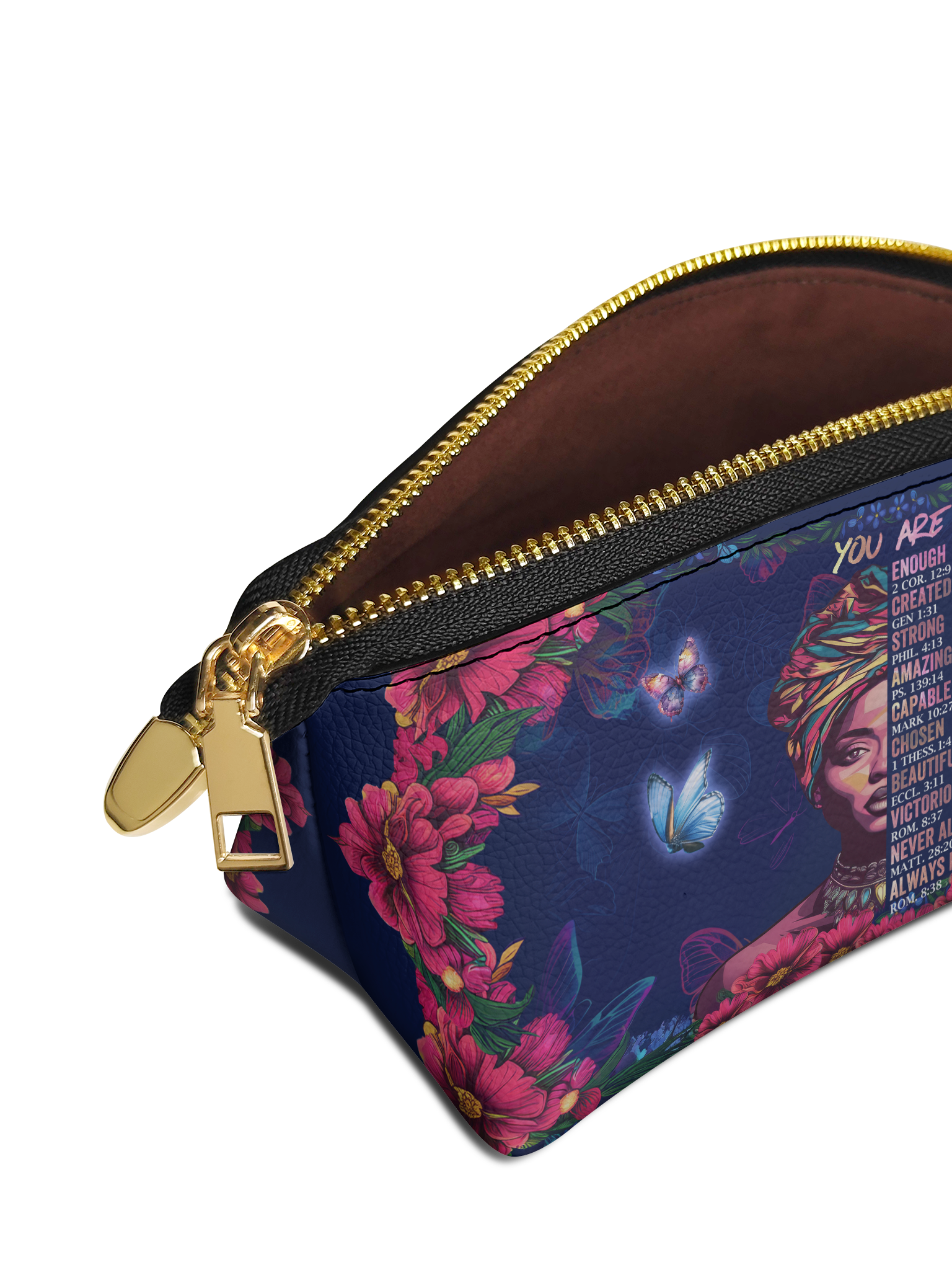"Imani" Blue Orchid Eclipse Makeup Bag