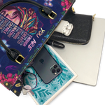 "Imani" Blue Orchid Leather Handbag